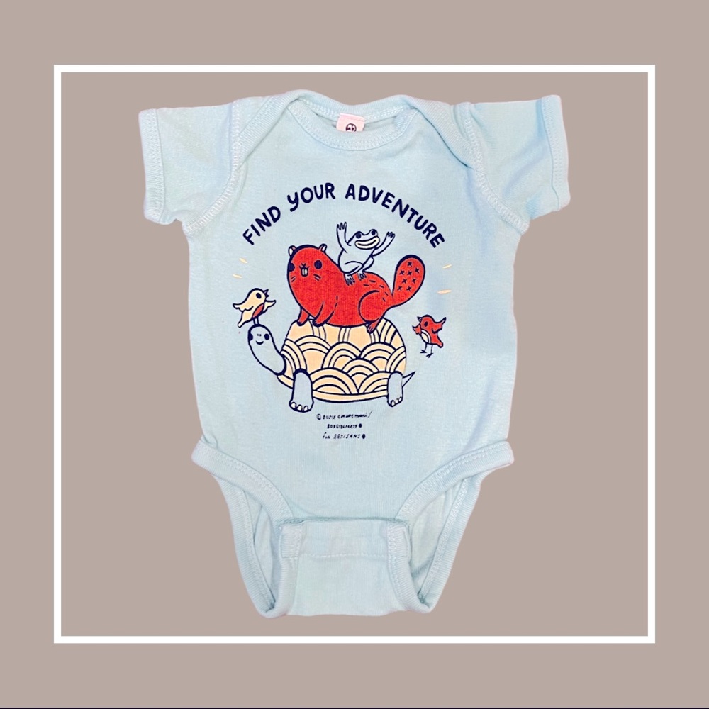 Gender Neutral Unisex Adventure Onesie by boygirlparty—NB